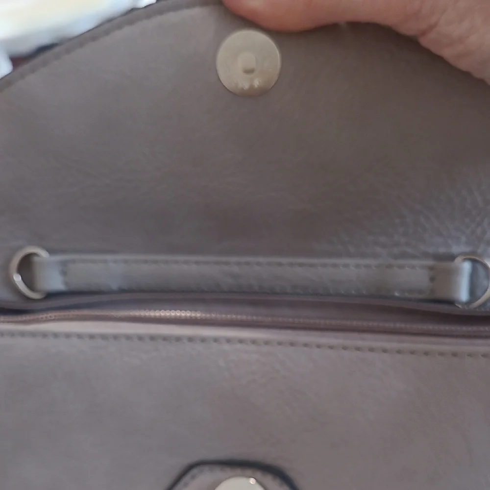 Studded Gray Clutch Bag - Picture 3 of 8